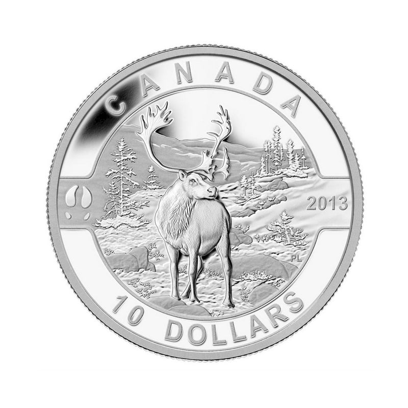 2013 Canada $10 O Canada Series The Caribou Fine Silver (No Tax)
