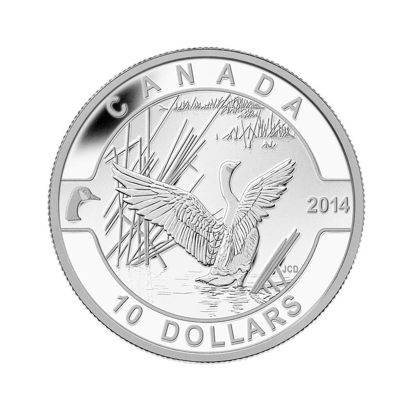 2014 Canada $10 O Canada Series Canada Goose Fine Silver (NoTax)