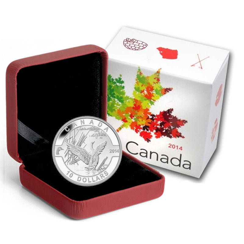 2014 Canada $10 O Canada Series Canada Goose Fine Silver (NoTax)