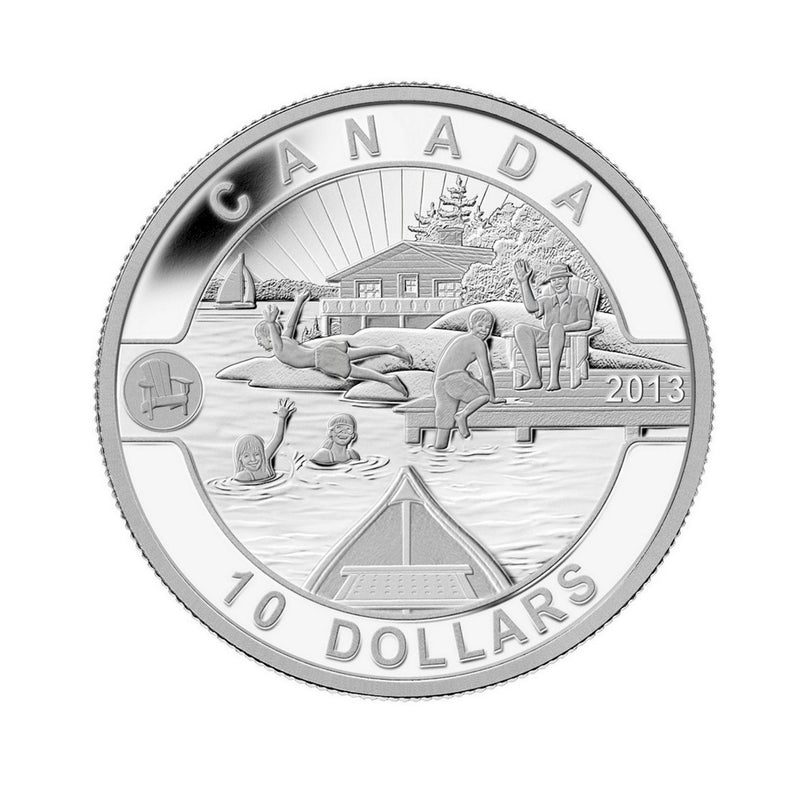 2013 Canada $10 O Canada Series Canadian Summer Fun Fine Silver (No Tax)