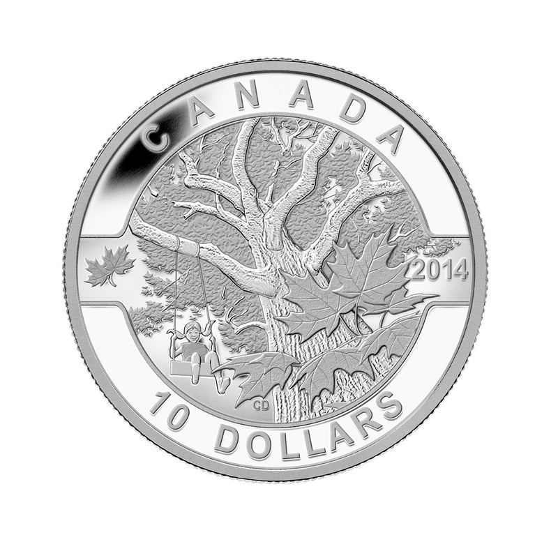 2014 Canada $10 O Canada Series Down By The Maple Tree Fine Silver (NoTax)