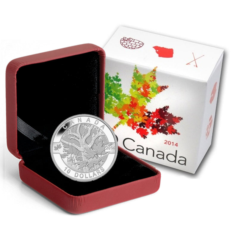 2014 Canada $10 O Canada Series Down By The Maple Tree Fine Silver (NoTax)