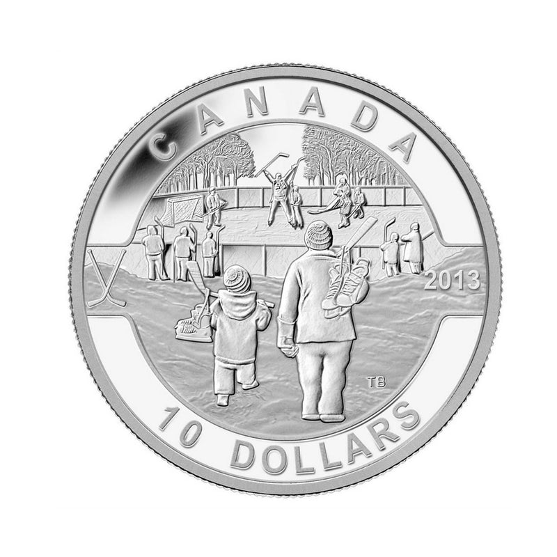 2013 Canada $10 O Canada Series Hockey Fine Silver (No Tax)