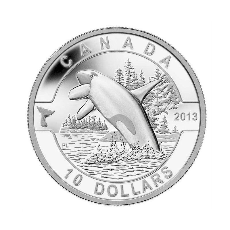 2013 Canada $10 O Canada Series The Orca Fine Silver (No Tax)