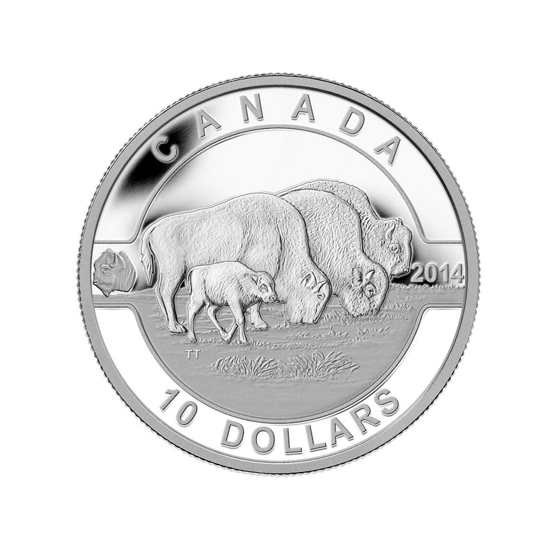 2014 Canada $10 O Canada Series Bison Fine Silver (NoTax)