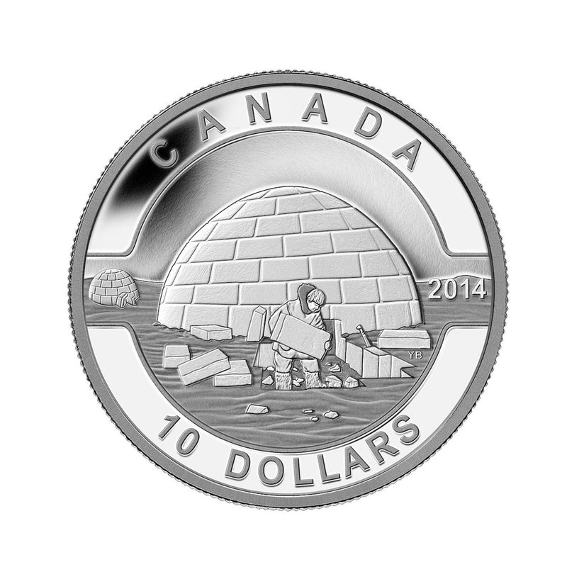 2014 Canada $10 O Canada Series The Igloo Fine Silver (NoTax)