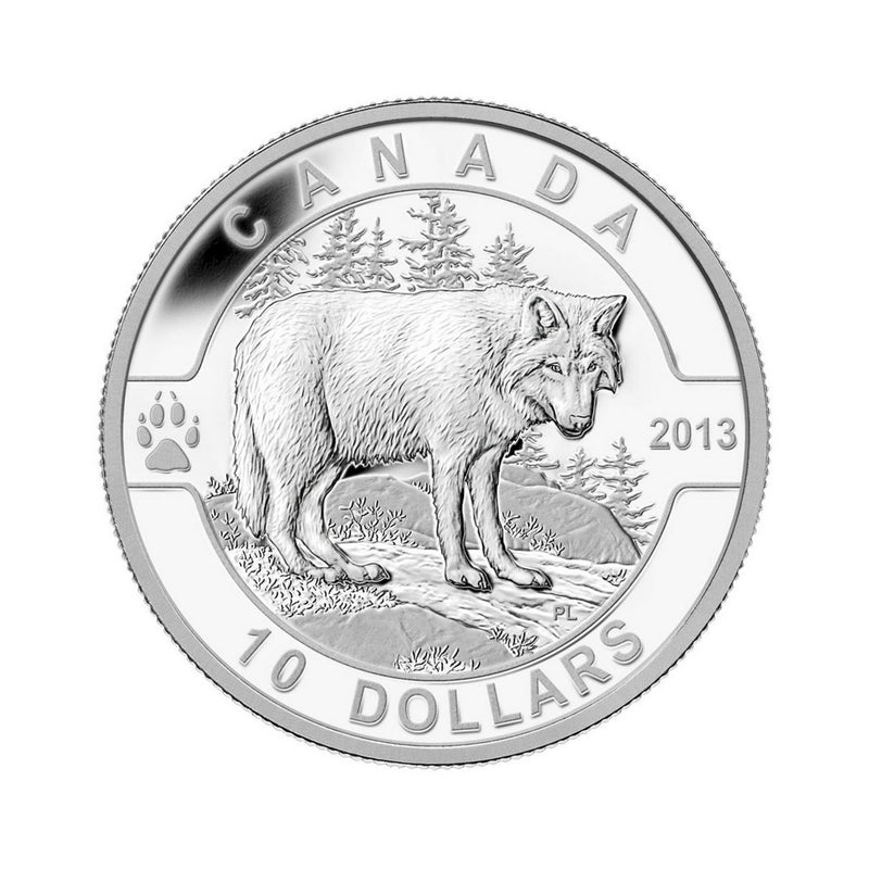 2013 Canada $10 O Canada Series The Wolf Fine Silver (No Tax)