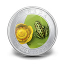 2014 Canada 25 Cent Flower & Fauna  Water Lily and Leopard Frog Cupronickel