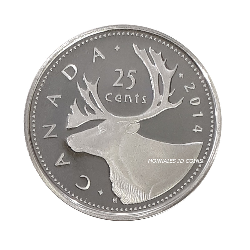 2014 Canada 25 Cents (No Silver) Proof Coin