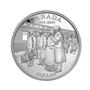 2014 Canada Dollar 100th Ann.Of The Declaration Of The First World Proof Fine Silver