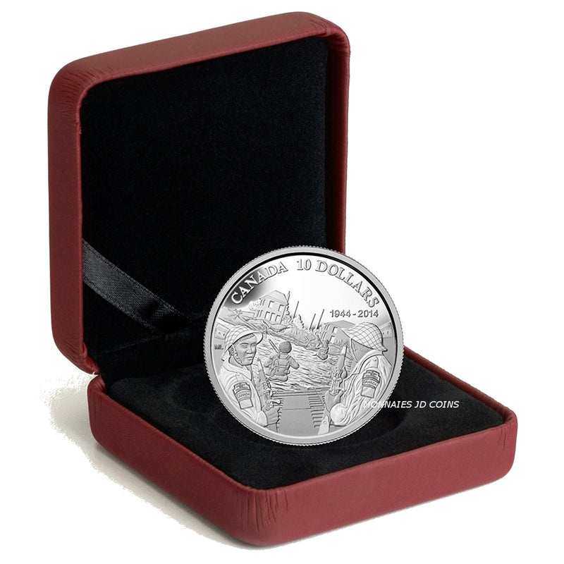 2014 Canada $10 70th Anniversary of D-Day Fine Silver (No Tax)