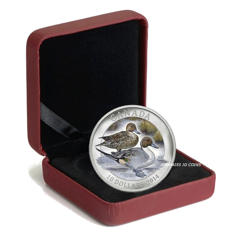 2014 Canada $10 Duck Of Canada The Northern Pintail Fine Silver (No Tax)