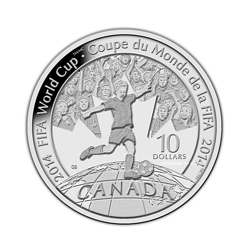 2014 Canada $10 Fifa World Cup Fine Silver (No Tax)