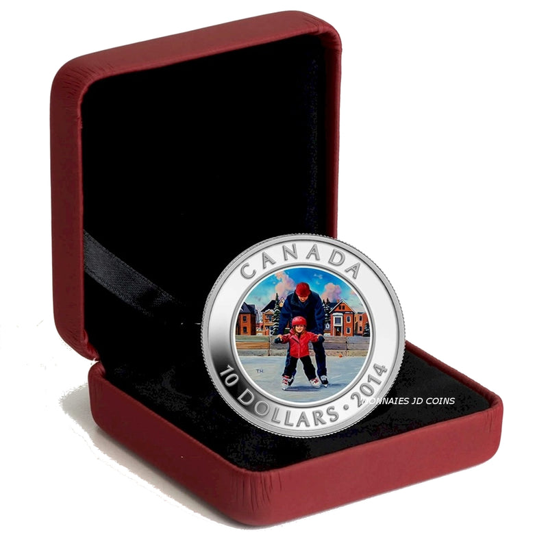 2014 Canada $10 Learning To Skate Fine Silver (No Tax)