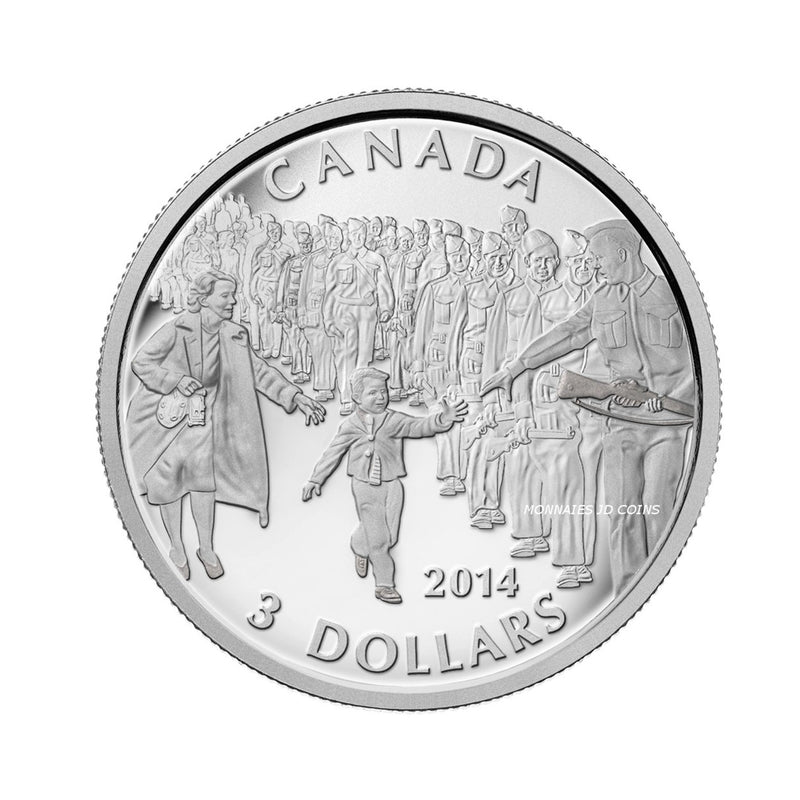 2014 Canada $3 Wait For Me Daddy Fine Silver (No Tax)