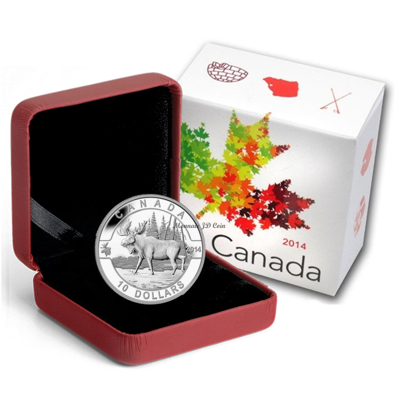 2014 Canada $10 O Canada Series Moose Fine Silver (NoTax)