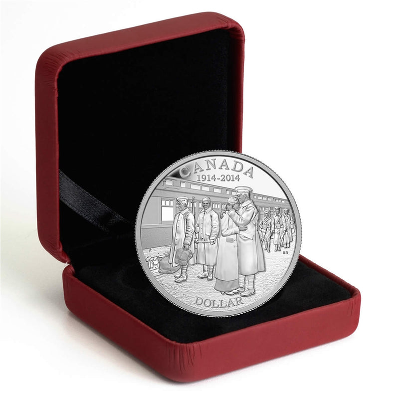 2014 Canada Dollar 100th Ann.Of The Declaration Of The First World Proof Fine Silver