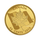 2015 Canada 50 Cent Maple Leaf 1/25oz. 9999 Pure Gold (No Tax)