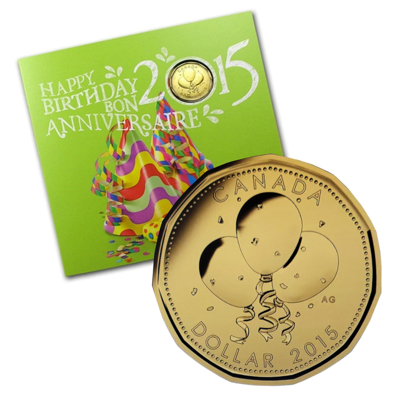 2015 Canada Happy Birthday Gift Set With Special Loon Dollar