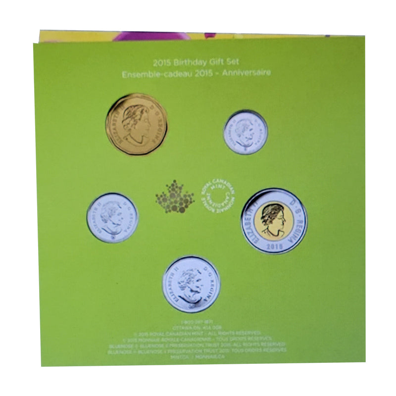 2015 Canada Happy Birthday Gift Set With Special Loon Dollar