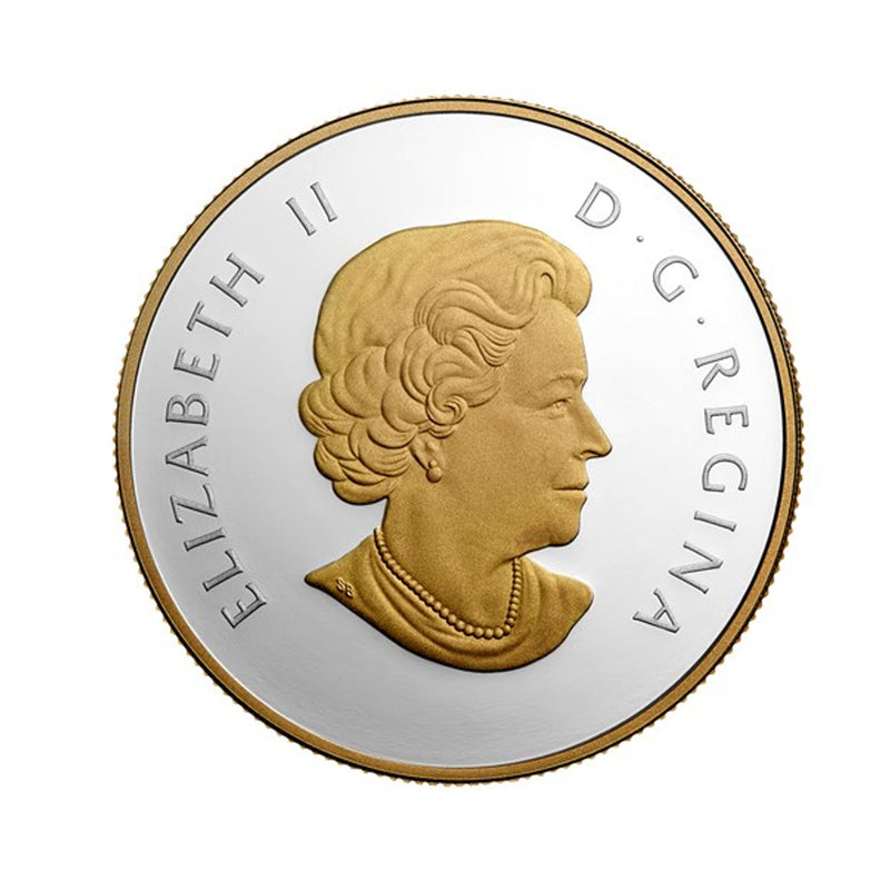 2015 Canada $10 Celebrating Canada Fine Silver Gold Plated (No Tax)