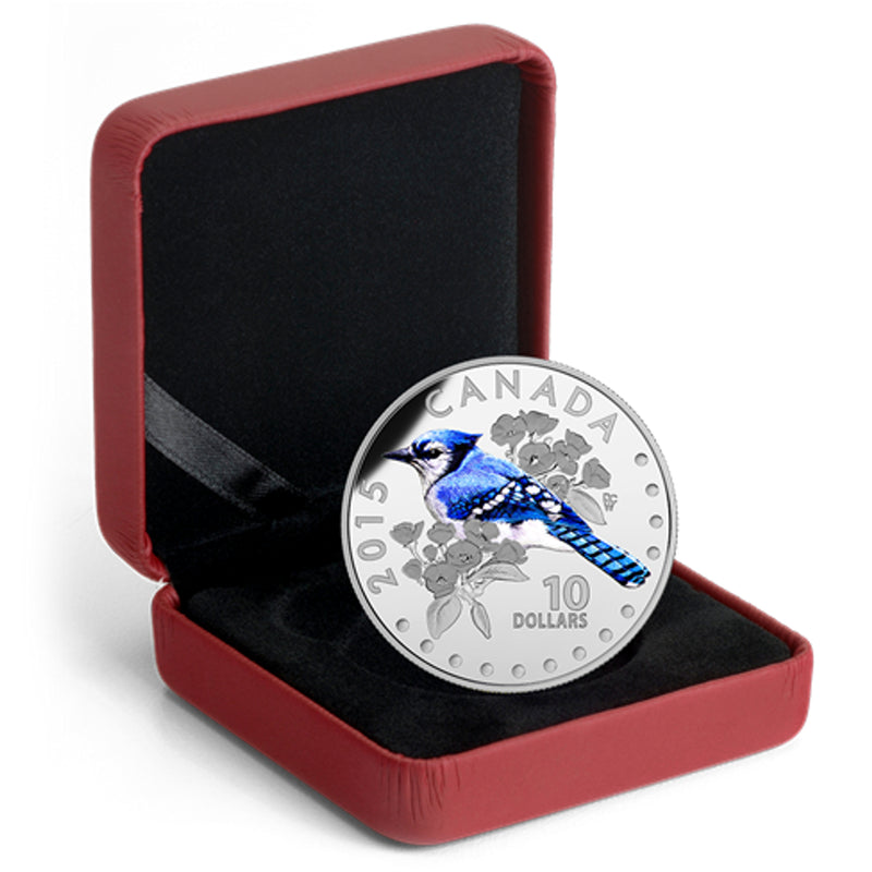 2015 Canada $10 Colorful Songbirds Of Canada The Blue Jay Fine Silver (No Tax)