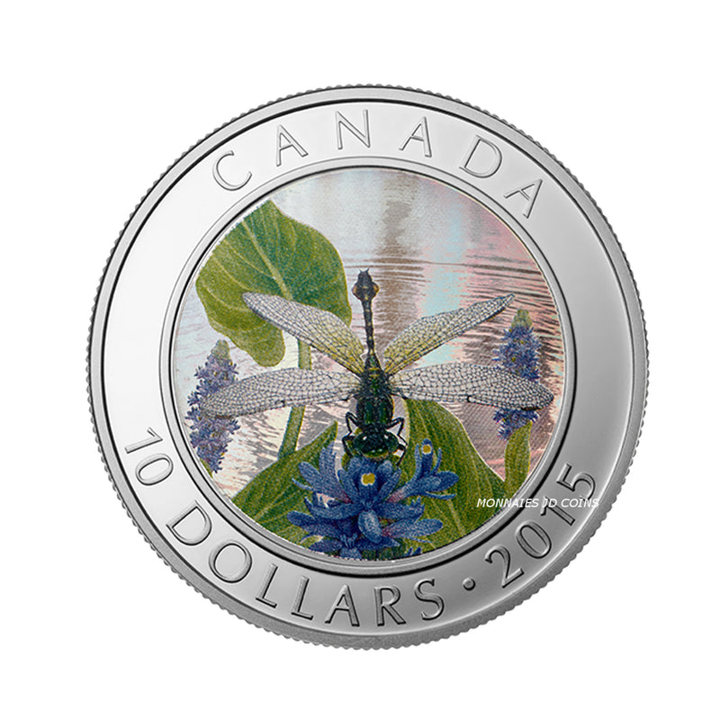 2015 Canada $10 Dragonfly Pygmy Snaketail Fine Silver (No Tax)