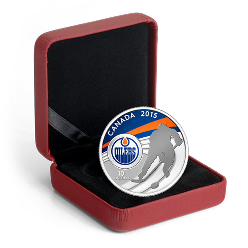 2015 Canada $10 Canadian NHL Edmonton Oilers Fine Silver (No Tax)