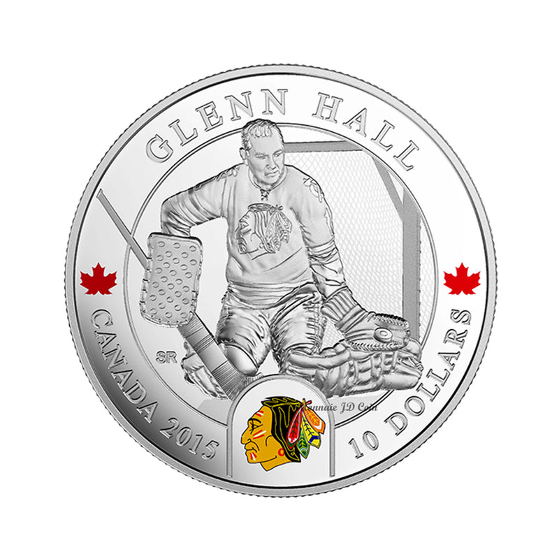 2015 Canada $10 Goalies Glenn Hall Fine Silver (No Tax)