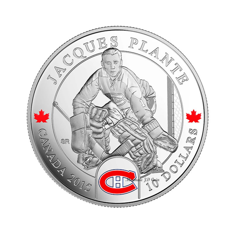 2015 Canada $10 Goalies Jacques Plante Fine Silver (No Tax)