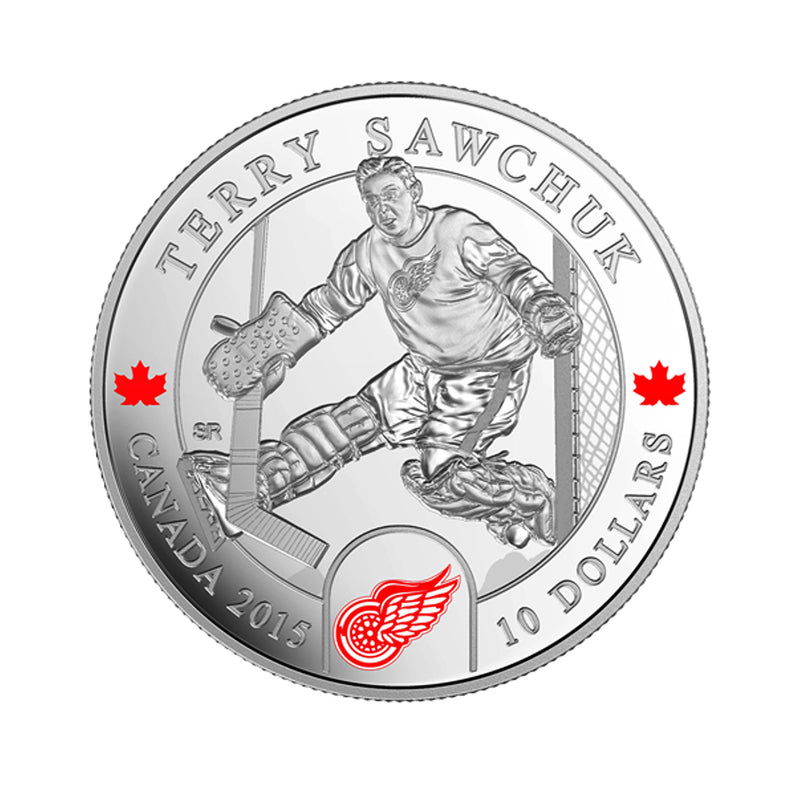 2015 Canada $10 Goalies Terry Sawchuk Fine Silver (No Tax)
