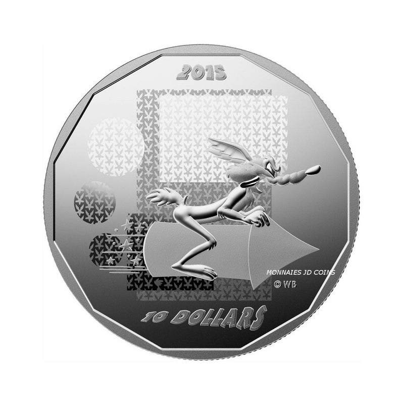 2015 Canada $10 Looney Tunes Wile E. Coyote-Super Genius Fine Silver (No Tax)