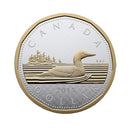 2015 Canada $1 Gold Plated Big Coin 5oz Fine Silver