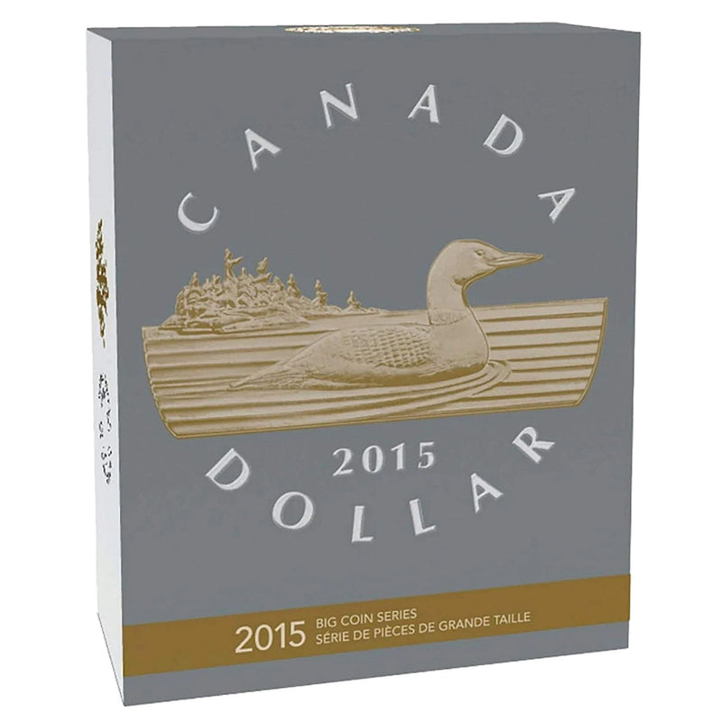 2015 Canada $1 Gold Plated Big Coin 5oz Fine Silver