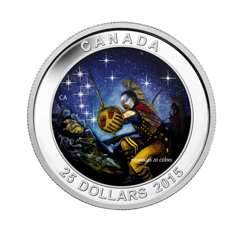 2015 Canada $25 Star Charts The Woundded Bear Fine Silver Coin