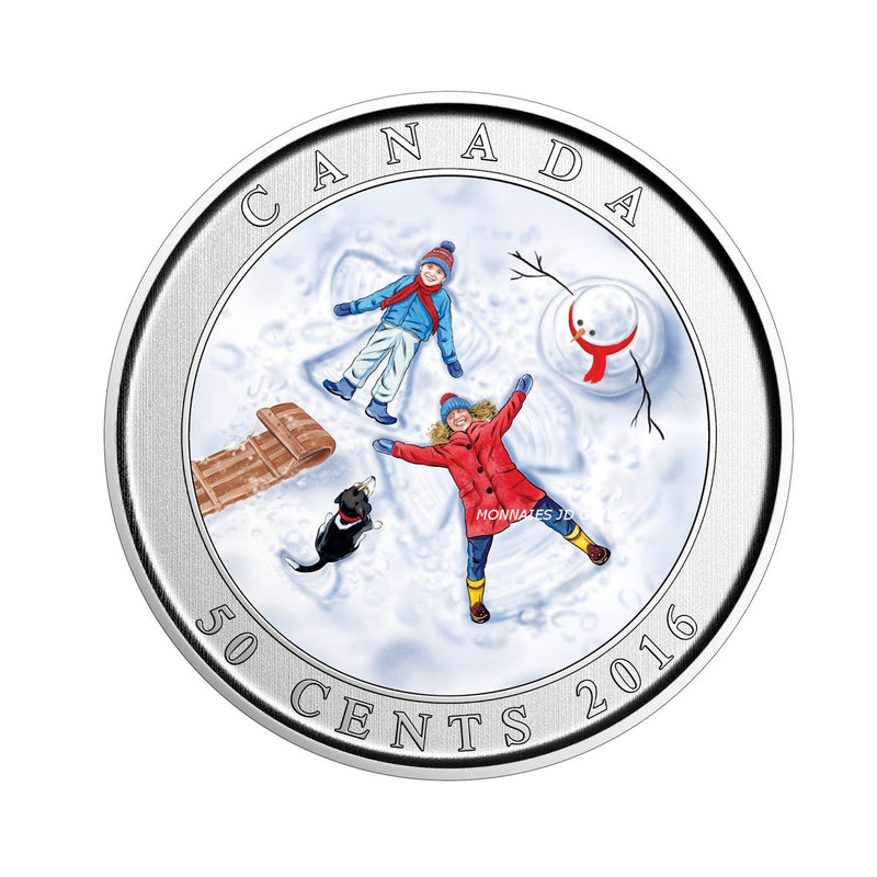 2016 Canada 50 Cents Snow Angels Lenticular Coin