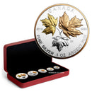 2016 Canada  Tribute Silver Maple Leaf Fine Silver 99.99% Fractional Set