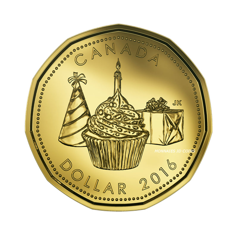 2016 Canada Birthday Loon Cupcake,Party,Hat Brillant Uncirculated