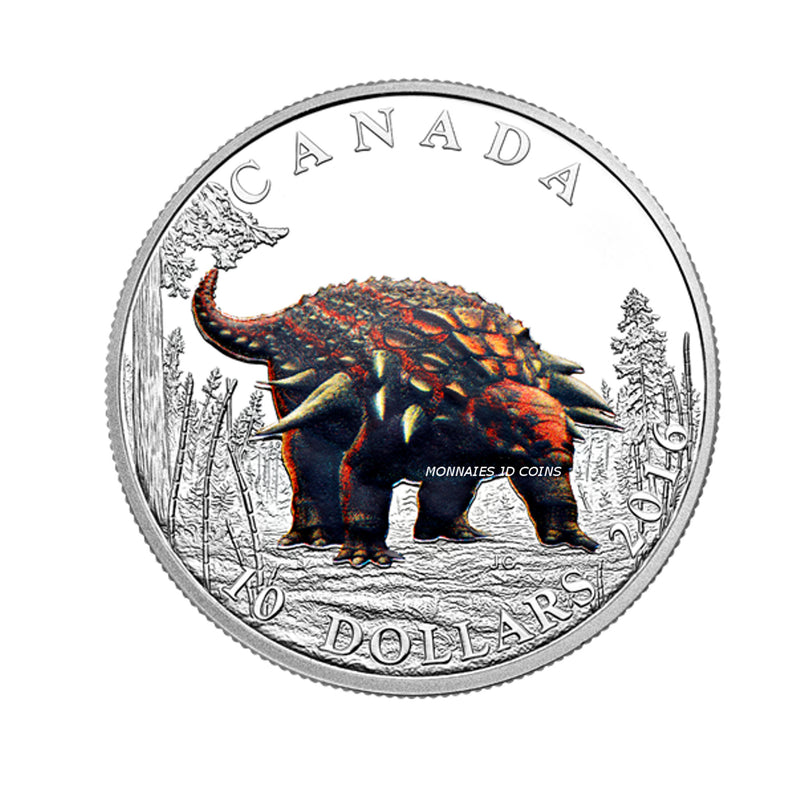 2016 Canada $10 Day of the Dinosaurs The Armoured Tank Fine Silver (No Tax)