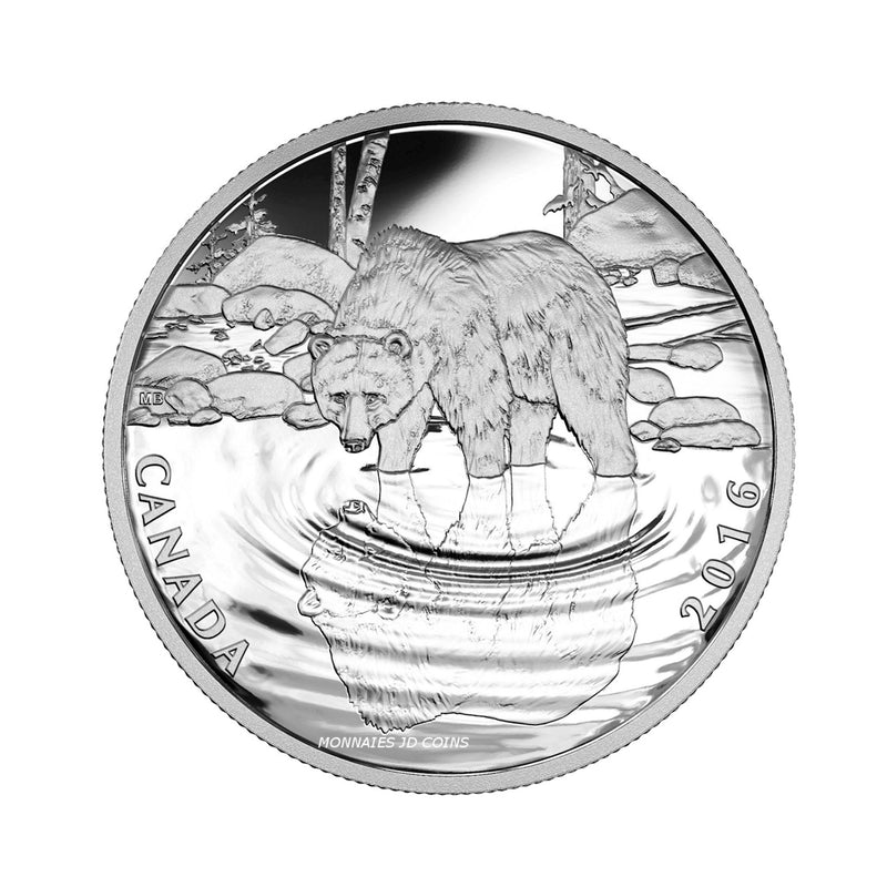 2016 Canada $10 Reflections of Grizzly Bear Fine Silver (No Tax)