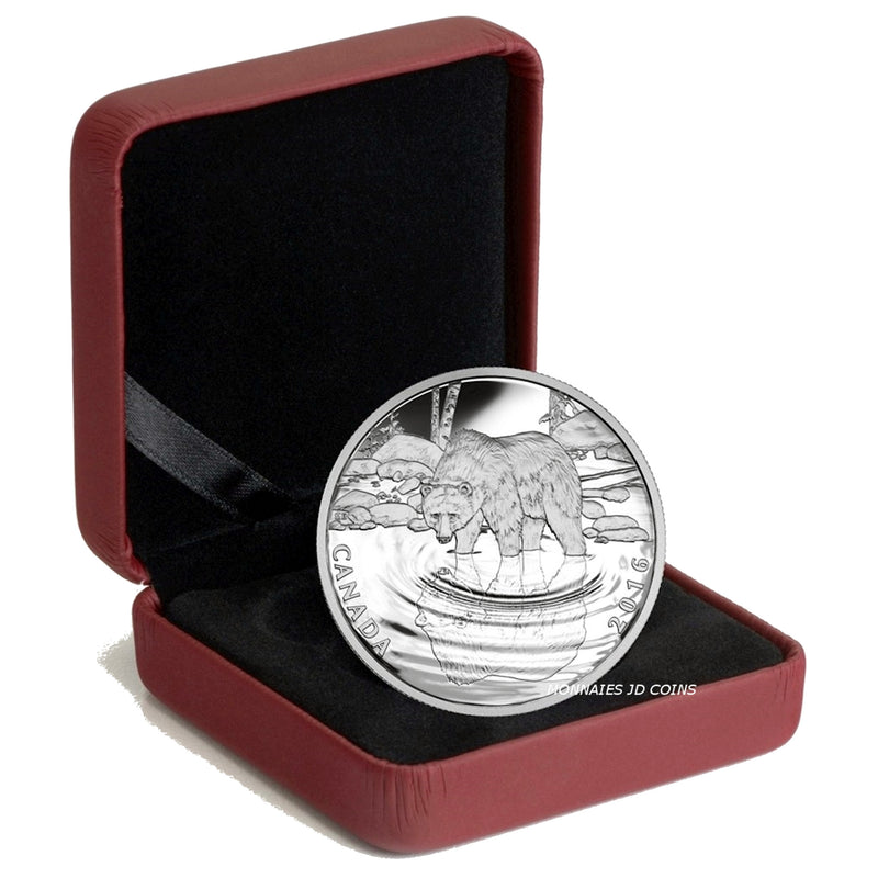 2016 Canada $10 Reflections of Grizzly Bear Fine Silver (No Tax)