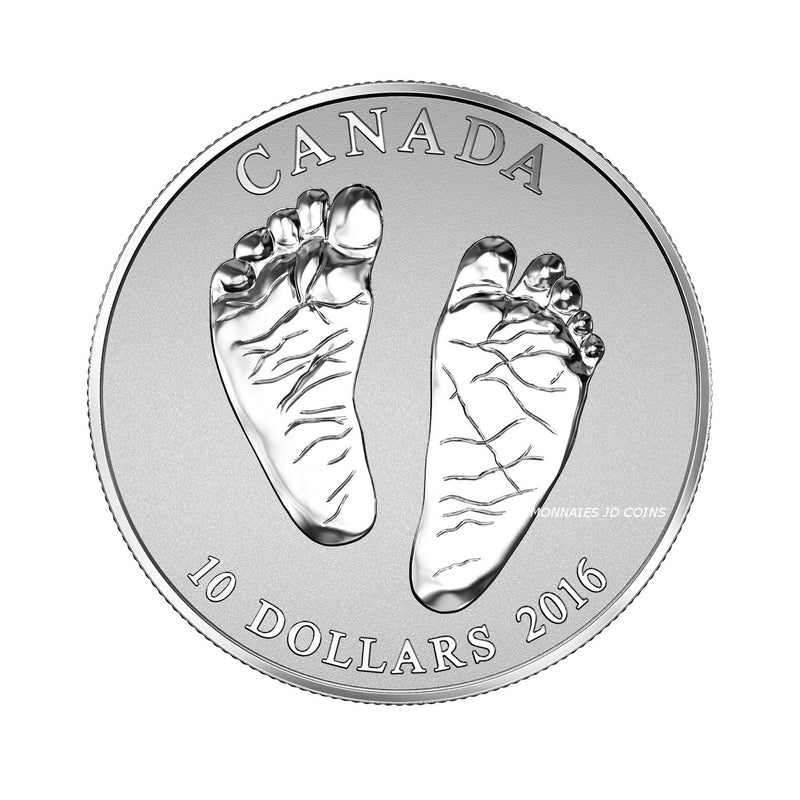 2016 Canada $10 Welcome to the World Baby Feet Fine Silver (No Tax)