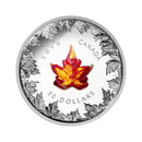 2016 Canada $50 Autumn Radiance With Murano Maple Leaf 5 OZ Silver
