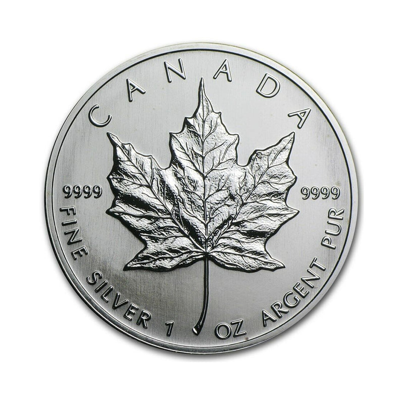 1993 Canadian Maple Leaf BU Brilliant Uncirculated 1 oz .9999 Silver $5 Coin ( No Tax )