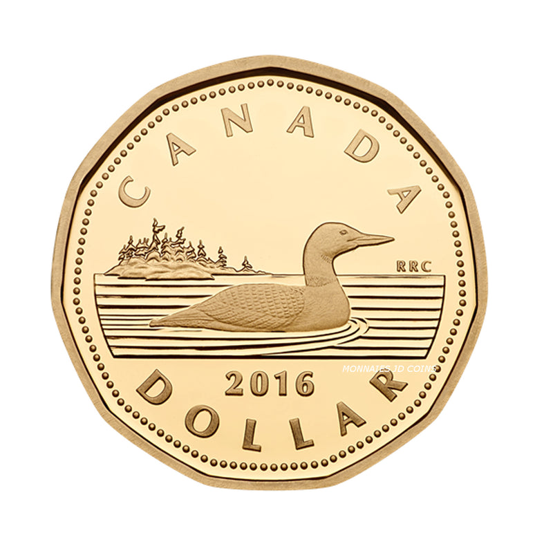 2016 Canada Loon Fine Silver Proof Gold Plated Coin