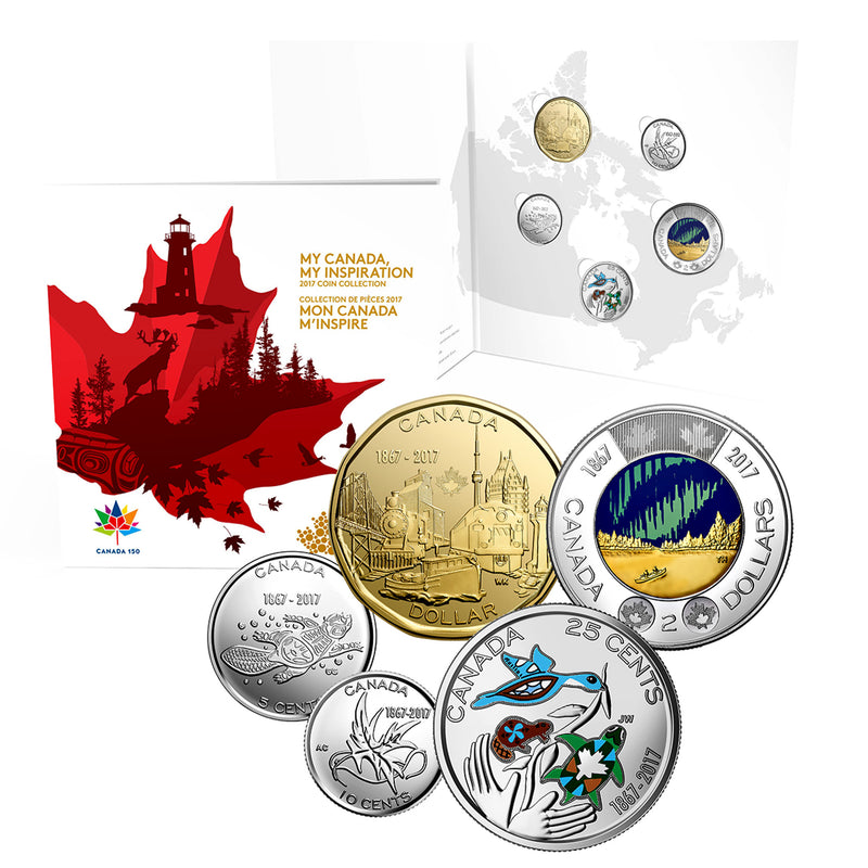 2017 My Canada, My Inspiration 5 Coin Collector Card