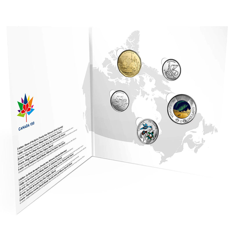 2017 My Canada, My Inspiration 5 Coin Collector Card