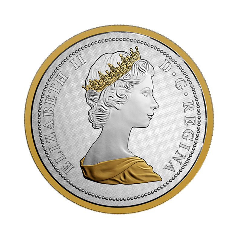 2017 Canada Big Coin 50 Cents Series RCM 5oz Fine Silver & Gold Plated Coin