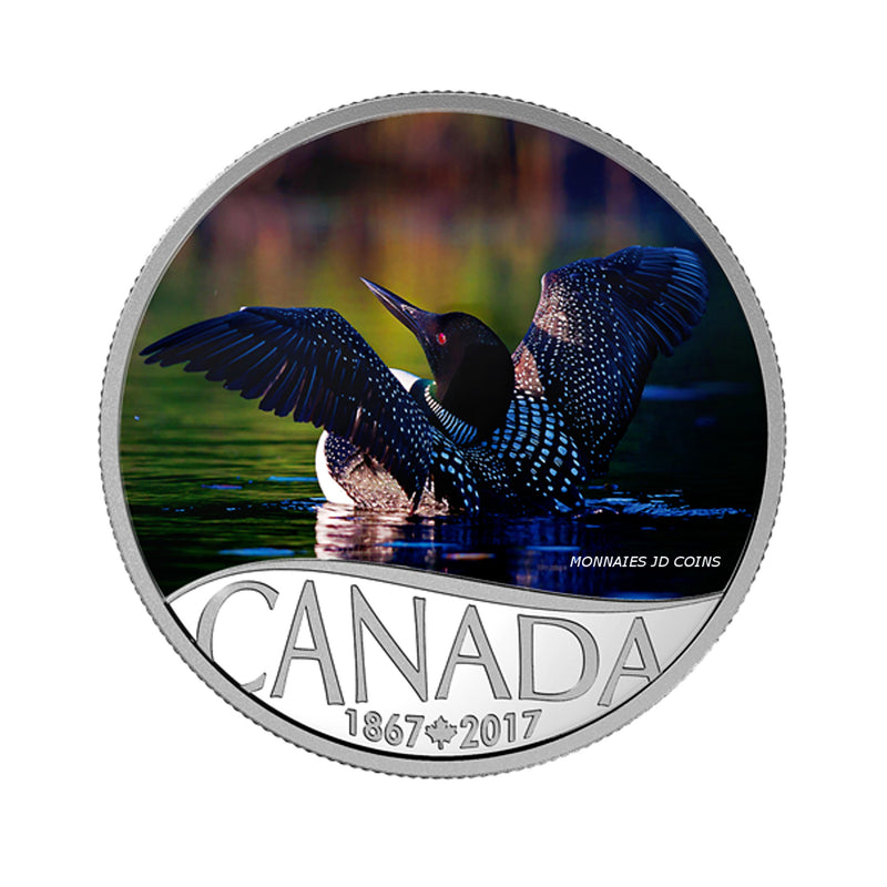 2017 Canada $10 Celbrating Canada's 150th Common Loon Fine Silver (No Tax)