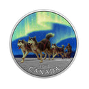 2017 Canada $10 Iconic Canada Dog Sledding Under The Northern Lights Fine Silver (No Tax)
